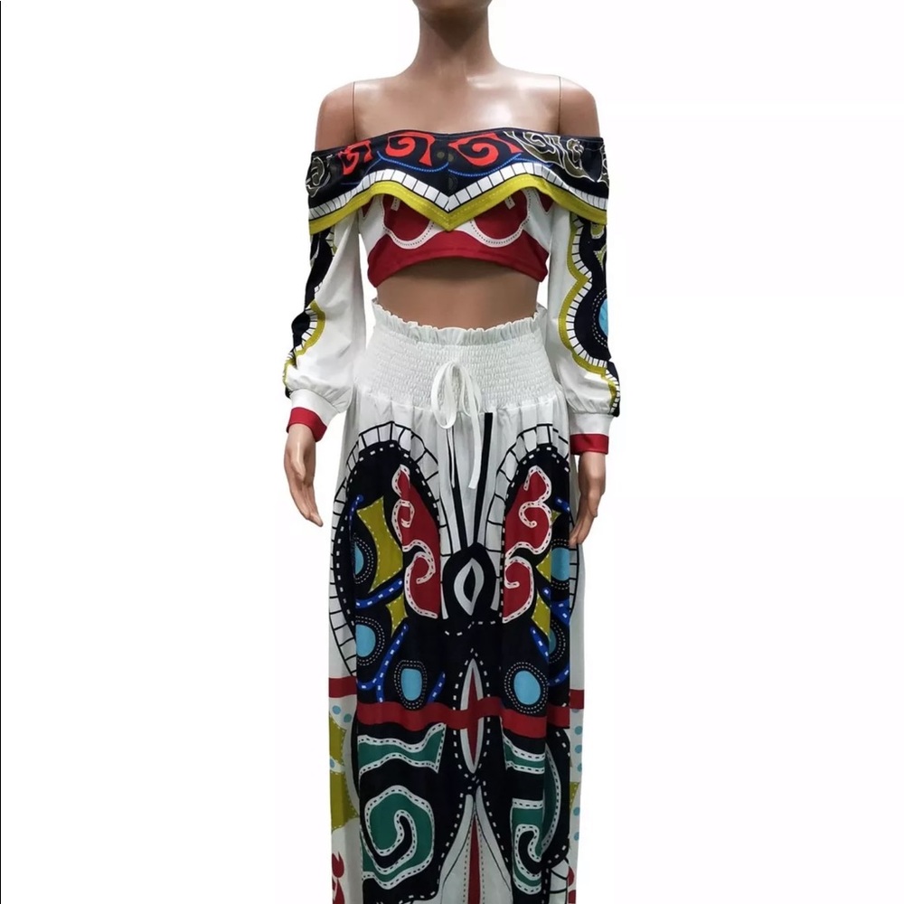 2pc Off Shoulder Dress Set - Picture 2 of 8